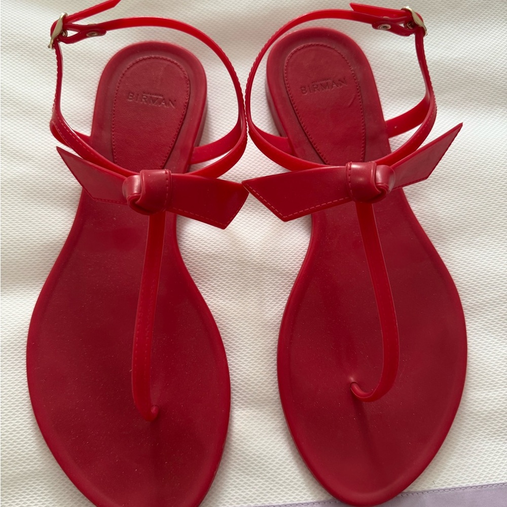 Alexandre Birman Red jelly Sandals T-Strap size 38